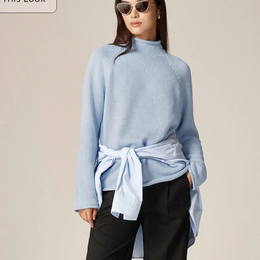 J crew heather sky 1988 Rollneck™ sweater in cotton